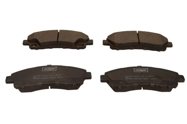 MAXGEAR not prepared for wear indicator, with accessories Height: 58,1mm, Thickness: 18mm Brake pads 19-3397 buy