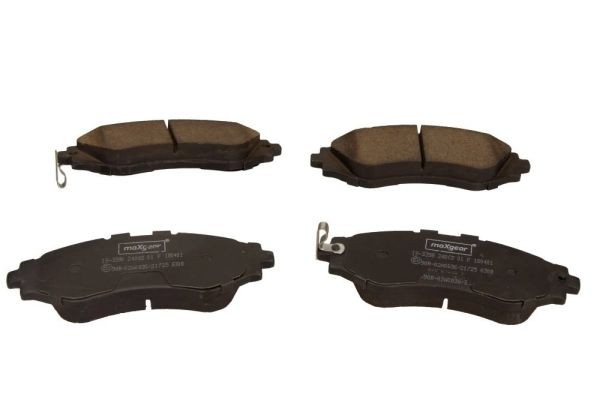 MAXGEAR Front Axle, with acoustic wear warning Height: 51,1mm, Width: 143mm, Thickness: 17,6mm Brake pads 19-3398 buy