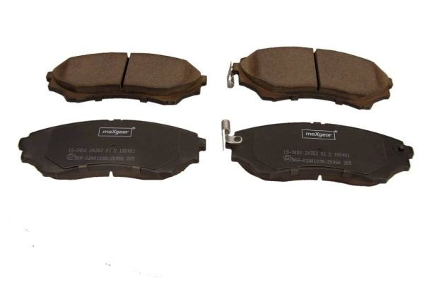 MAXGEAR Front Axle Height: 58mm, Width: 145mm, Thickness: 16mm Brake pads 19-3400 buy