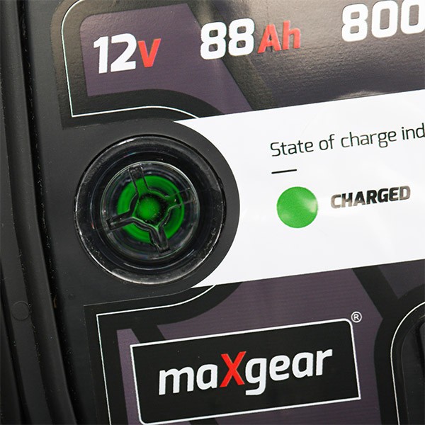 MAXGEAR 85-0014 Auto battery 12V 88Ah 800A B13 with load status display, Positive Terminal right