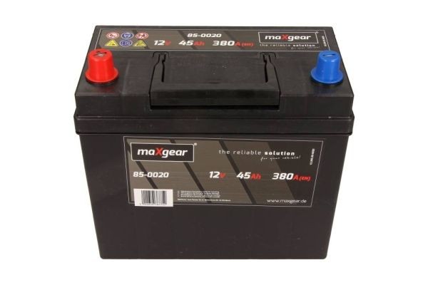 MAXGEAR 85-0020 Batterie 12V 45Ah 280A B0 Pluspol links