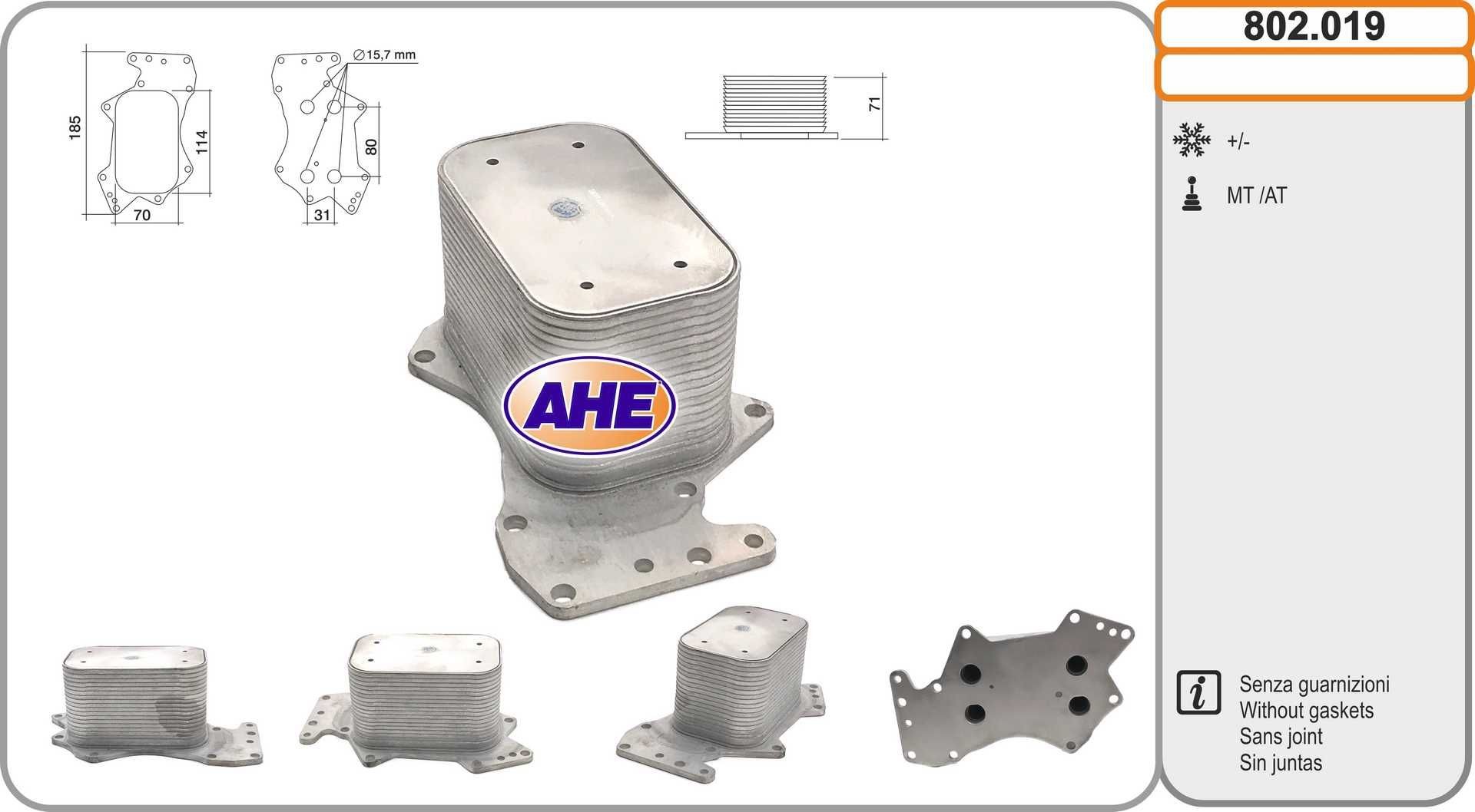 802.019 AHE Engine oil cooler - buy online