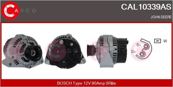CASCO 12V, 90A, M8, CPA0096, Ø 56 mm Number of ribs: 8 Generator CAL10339AS buy