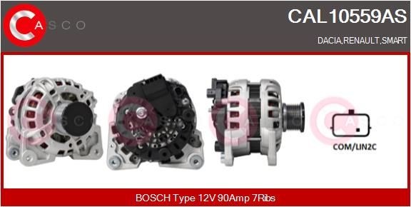 CAL10559AS CASCO Generator RENAULT 12V, 90A, M8, CPA0425, Ø 49 mm