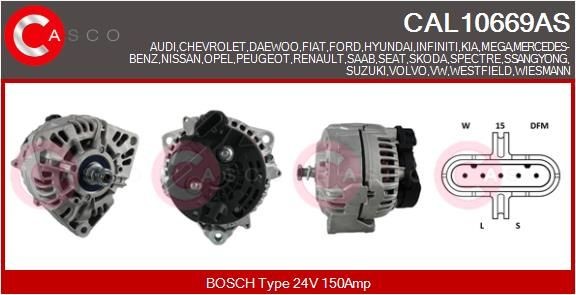 CAL10669AS CASCO Lichtmaschine für VW online bestellen