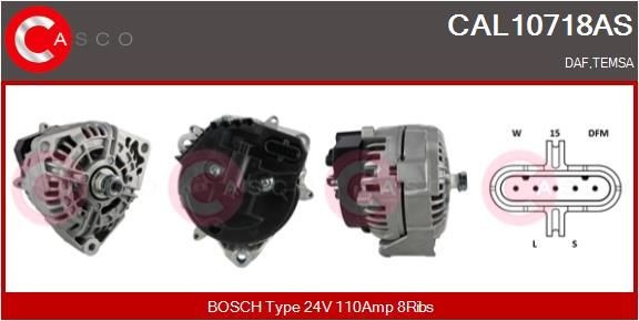 CASCO CAL10718AS Lichtmaschine für DAF CF 75 LKW in Original Qualität