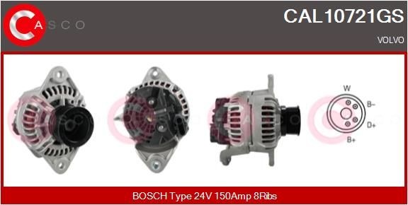 CASCO CAL10721GS Lichtmaschine für VOLVO FMX II LKW in Original Qualität
