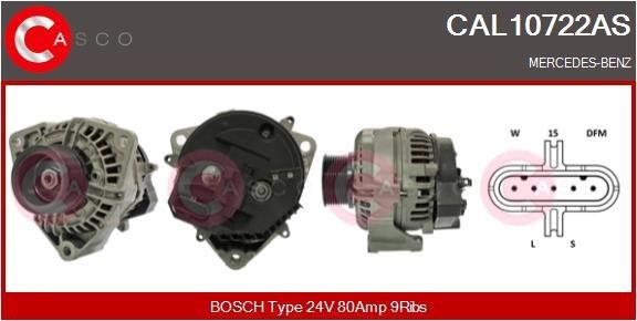 CASCO CAL10722AS Lichtmaschine für MERCEDES-BENZ AXOR 2 LKW in Original Qualität