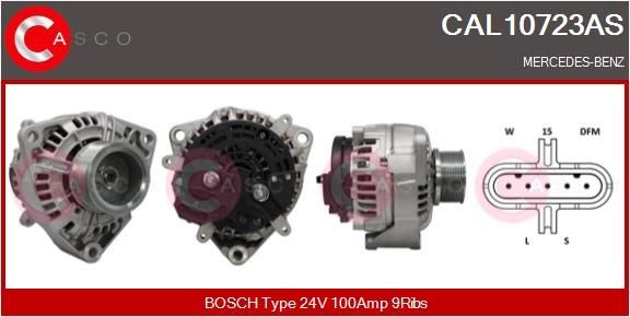 CASCO 24V, 100A, M8, CPA0142, Ø 76 mm Number of ribs: 9 Generator CAL10723AS buy