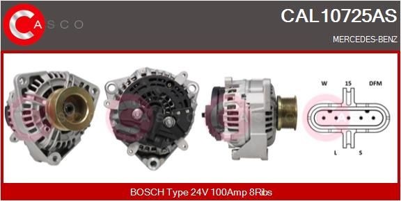 CASCO CAL10725AS Lichtmaschine für MERCEDES-BENZ AXOR 2 LKW in Original Qualität