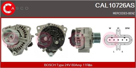 CASCO CAL10726AS Lichtmaschine für MERCEDES-BENZ AXOR 2 LKW in Original Qualität