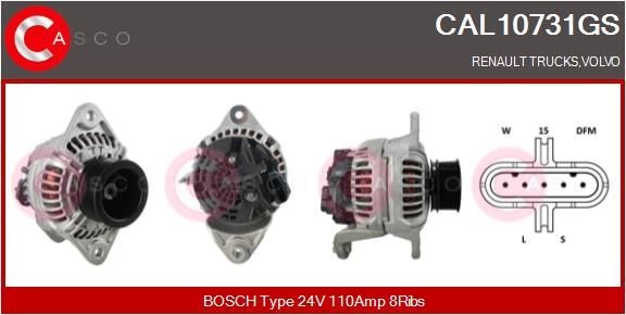 CASCO CAL10731GS Dynamo / Alternator A 004 T R5392
