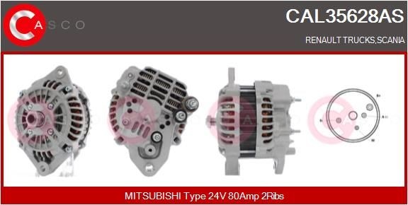 CAL35628AS CASCO Lichtmaschine RENAULT TRUCKS Midlum