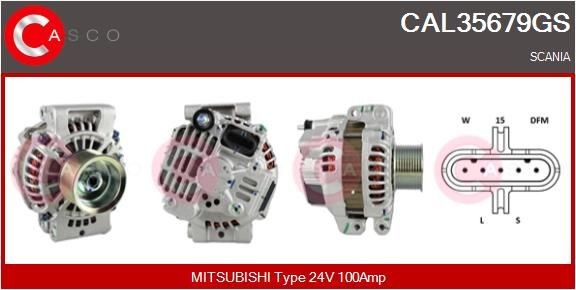 CASCO CAL35679GS Lichtmaschine für SCANIA L,P,G,R,S - series LKW in Original Qualität