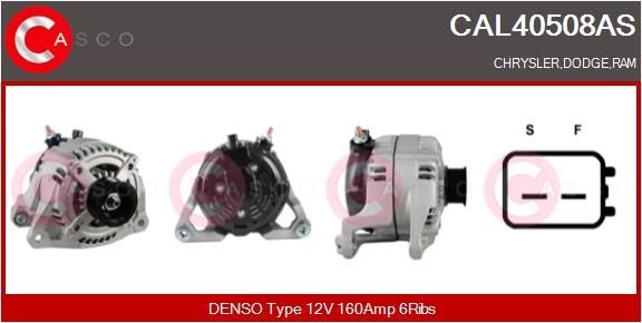 CAL40508AS CASCO Generator DODGE 12V, 160A, CPA0329