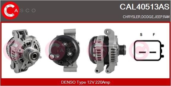 CASCO CAL40513AS Generator Jeep Grand Cherokee wk2 3.6 V6 FlexFuel 4x4 286 hp Petrol/Ethanol 2014 price