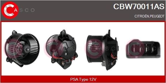 CASCO CBW70011AS Interior Blower for left-hand drive vehicles