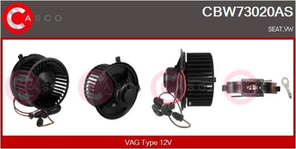 Volkswagen PASSAT Electric motor interior blower 13975423 CASCO CBW73020AS online buy