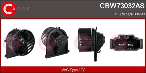 CASCO for left-hand drive vehicles Voltage: 12V Blower motor CBW73032AS buy