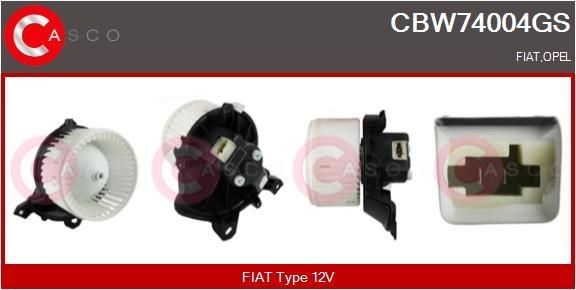 CBW74004GS CASCO Heater blower motor OPEL for left-hand drive vehicles