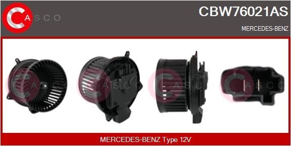 CASCO for left-hand drive vehicles Voltage: 12V Blower motor CBW76021AS buy