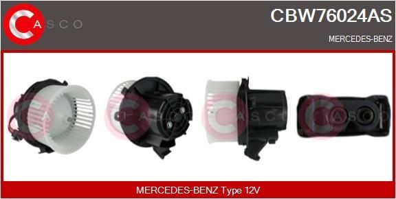 CASCO for left-hand drive vehicles Voltage: 12V Blower motor CBW76024AS buy