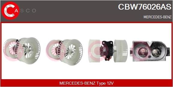 Original CBW76026AS CASCO Heater blower motor MERCEDES-BENZ
