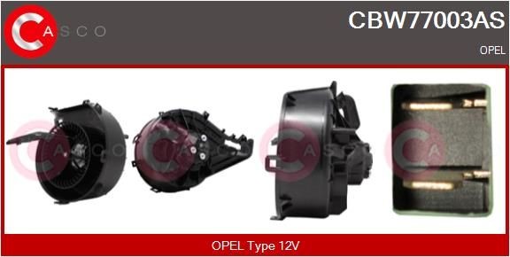 CBW77003AS CASCO Heater blower motor OPEL for left-hand drive vehicles