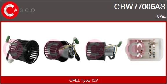 Opel Kadett E CC Heating system parts - Interior Blower CASCO CBW77006AS