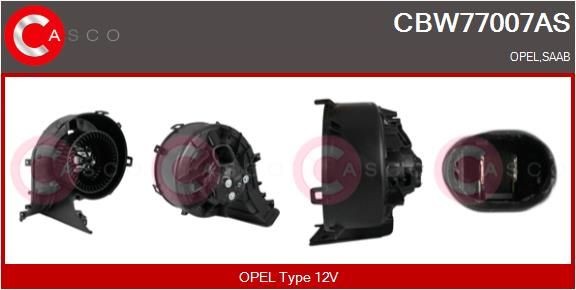 CASCO CBW77007AS Interior Blower for left-hand drive vehicles