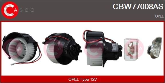 CBW77008AS CASCO Heater blower motor OPEL for left-hand drive vehicles