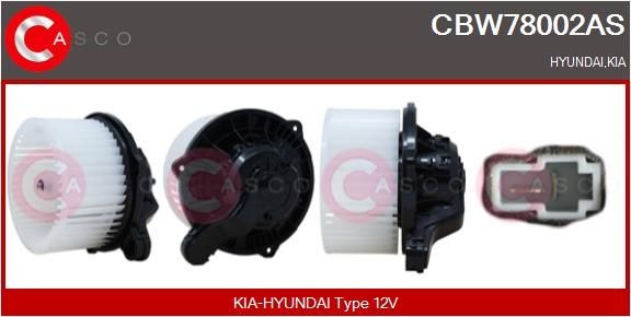 CASCO for left-hand drive vehicles Voltage: 12V Blower motor CBW78002AS buy