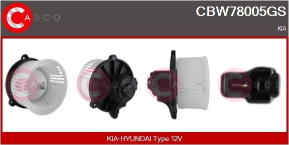 CBW78005GS CASCO Heater blower motor HYUNDAI for left-hand drive vehicles