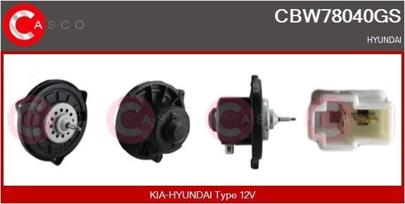 CASCO for left-hand drive vehicles Voltage: 12V Blower motor CBW78040GS buy
