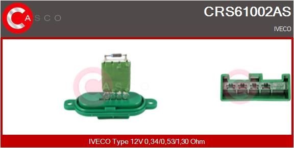 CASCO Voltage: 12V, Resistor: 0,34, 0,53, 1,30Ohm Resistor, interior blower CRS61002AS buy