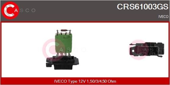 CASCO Voltage: 12V, Resistor: 1,50, 3, 4,50Ohm Resistor, interior blower CRS61003GS buy
