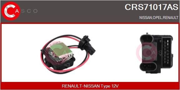 Original CRS71017AS CASCO Resistor, interior blower NISSAN