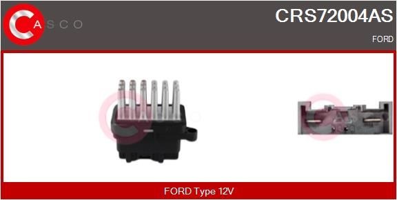 Ford TRANSIT Resistor, interior blower 13976043 CASCO CRS72004AS online buy