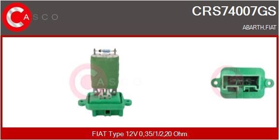 CASCO CRS74007GS Blower motor resistor Fiat Punto Mk2 1.2 Natural Power 60 hp Petrol/Compressed Natural Gas (CNG) 2006 price