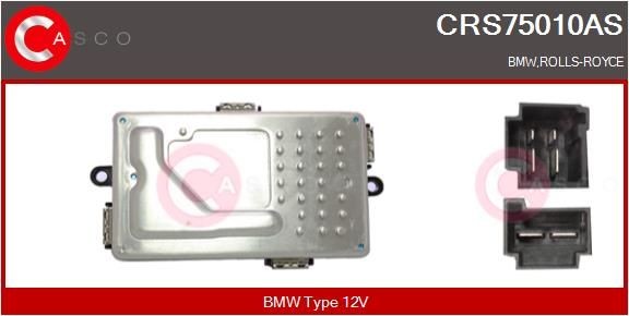 CASCO CRS75010AS Blower motor resistor BMW 5 Saloon (F10) 520 d 136 hp Diesel 2014
