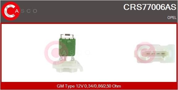 Original CRS77006AS CASCO Blower motor resistor experience and price