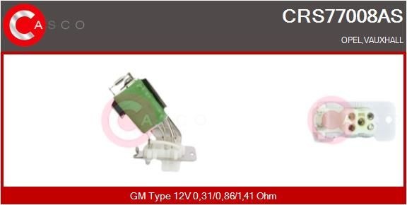 CASCO CRS77008AS Blower motor resistor Opel Vectra A CС 2.0 i GT 129 hp Petrol 1988 price