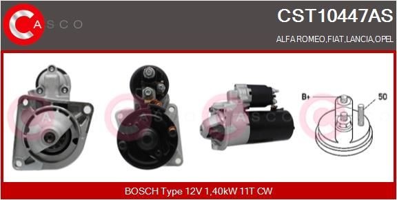 CASCO CST10447AS Starter motor 12V, 1,40kW, Number of Teeth: 11, CPS0066, Ø 76 mm