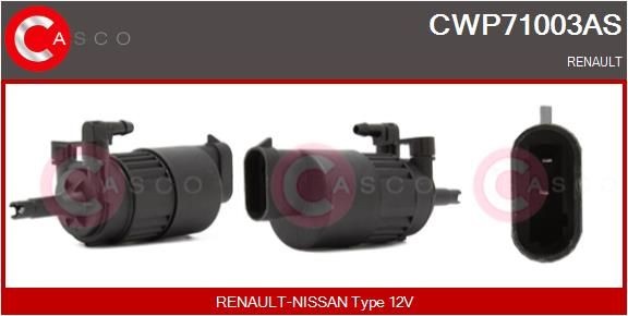 CASCO AS CWP71003AS Windshield washer pump Renault 19 II Chamade 1.8 91 hp Petrol 1992 price