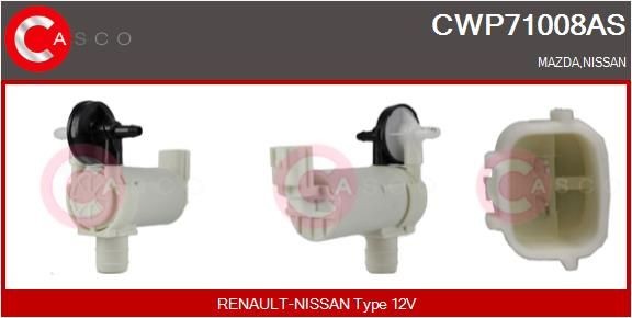 CWP71008AS CASCO Washer pump MAZDA 12V