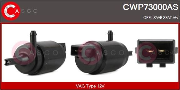 CASCO AS CWP73000AS Washer pump OPEL Meriva A (X03) 1.7 CDTI (E75) 100 hp Diesel 2004