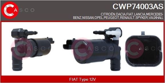 CASCO CWP74003AS Pompa tergicristallo 12V Citroen C5 2016 di qualità originale