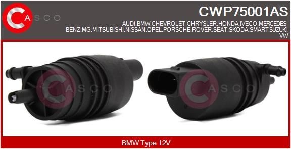 CASCO AS CWP75001AS Windshield washer pump BMW 3 Compact (E46) 325 ti 192 hp Petrol 2001