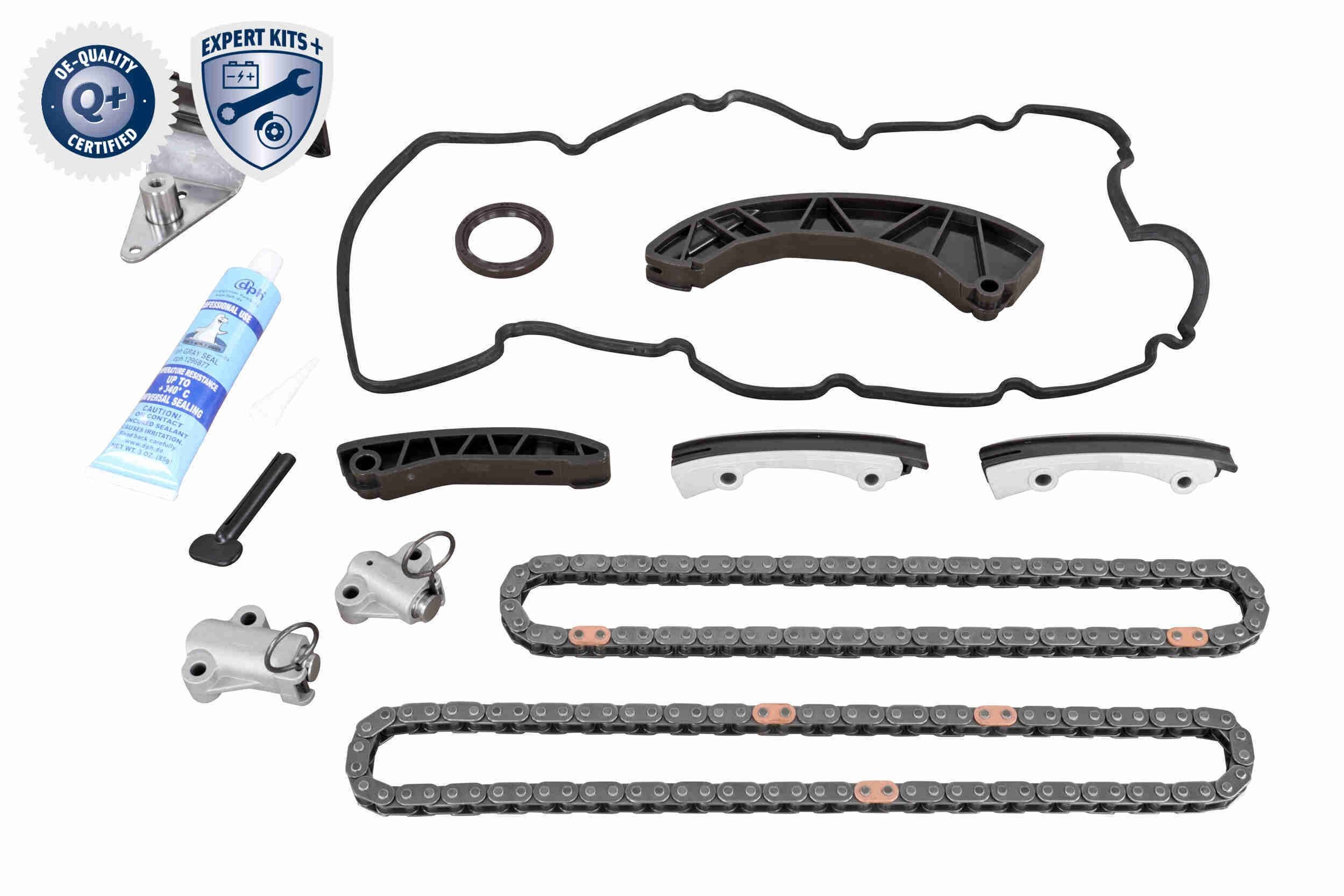 ACKOJA with valve cover gasket, with chain tensioner, with crankshaft seal, for camshaft, Closed chain, Silent Chain Timing chain set A52-10004 buy