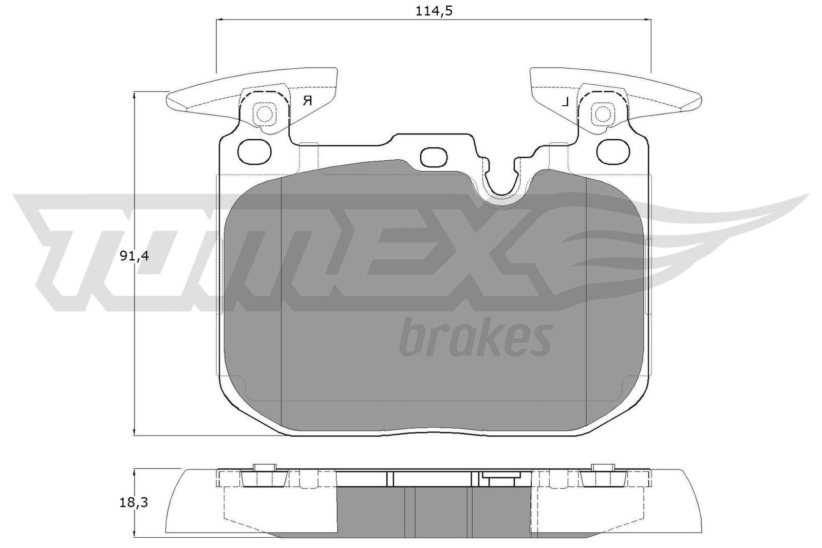 18-49 TOMEX brakes TX18-49 Brake pad set 6799805